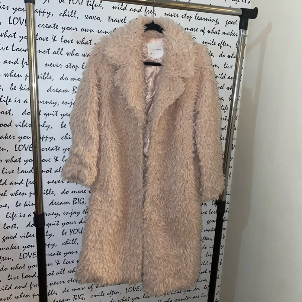 Anthropologie Pink Faux Fur Jacket - Picture 4 of 11